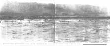details - the 2nd wave of assault in front of Vierville, 7:00 a.m. to 9:00 a.m. (details) A LCVP has just emptyed, we see a tank on the beach Soldiers from the 1st wave are on
