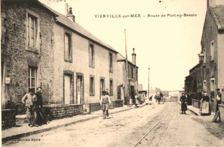 La rue Pavée par où est passée la C/116 et le Général Cota Le château des Isles. C'est dans ce quartier de Vierville que le "Command Group" du 116ème