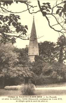 (Details) Um 1920 herum der sogenannte Turm von Abbé Edgwoerth, Beichtvater Ludwigs XVI., der 1796 dort versteckt gewesen wäre.