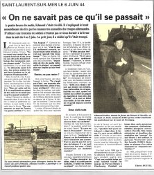 Témoignage d'un habitant de St-Laurent (à la ferme du Prieuré)