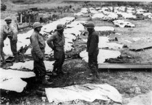 Document du fonds : Le premier cimetière provisoire à Vierville, entre plage et falaise