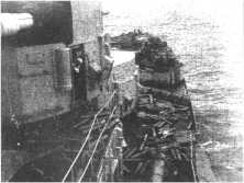 Sur le "Montcalm", les douilles de 150mm