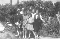(details) Confirmation of Suzanne Colibeuf in 1948 (details) The Colibeuf family after the war, circa 1948