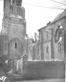 Collection document: Vierville church before and after the landings