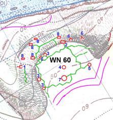 plan topographique établi en fonction des données connues actuellement