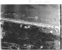 La côte du Ruquet à Saint-Laurent , photographiée par des sous-marins Alliés vers 1943, avant les destructions et fortifications réalisées par les Allemands (détails) Ent