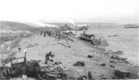 The beach on the Colleville side