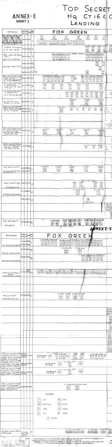(details) US Beach Areas and German Fortified Points Details Landing Diagram Fox Green