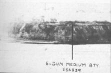 (details) The shot shots of German batteries in Seine Bay (details) (details) the coastal profile, seen from a submarine