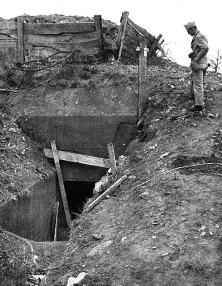 Shelter A gun position, unprotected