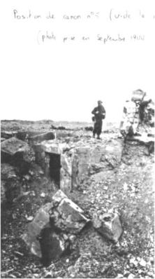 Shelter A gun position, unprotected