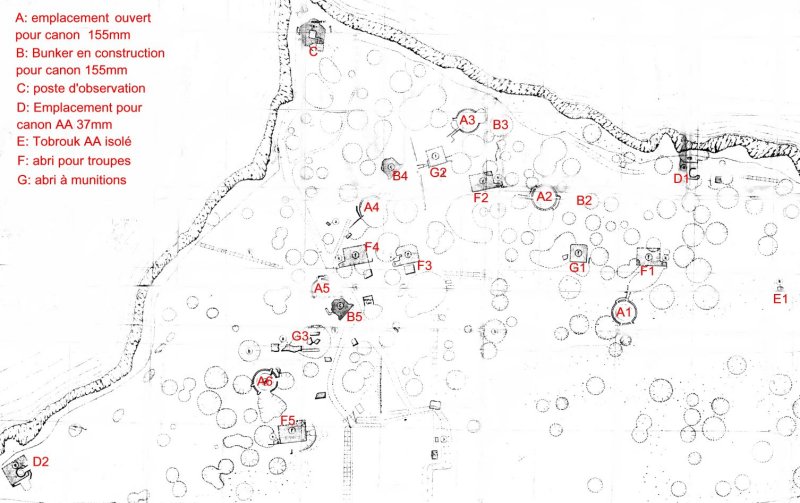 Each work identified on this plan was photographed in its current state (2009), see below (details) Circular A1 (details) (details) Circular A4 (details) Bunk