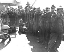 Prisoners brought on board on 7 June, some are probably workers of the Todt Organisation.