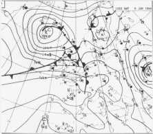 carte météo pour le 6 juin 1944 à 12h00