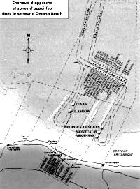 les LSI et LST étaient mouillés en 2 grandes files à 8 miles nautiques au large d'Omaha Beach. Les navires ont mouillé à partir de 2h du matin le 6 juin, et ont commencé