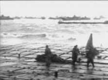 Der Sturm vom Strand aus gesehen Auf einem gestrandeten Rhinoferry