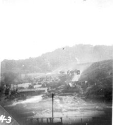 The road down to Vierville; trucks descend via the Chemin du Côtis "This is return road for empty ducks and trucks, other road is at left. Ducks bring supplies as fa